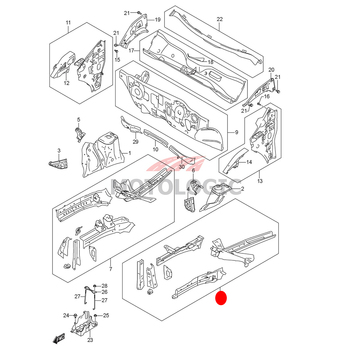 FRONT SIDE MEMBER LH SUZUKI IGNIS SERIES
