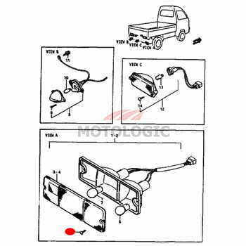 TAIL LIGHT SCREW SUZUKI CARRY SERIES