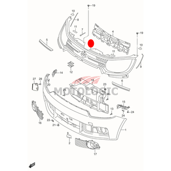 RADIATOR GRILLE UPPER SUZUKI SERIES